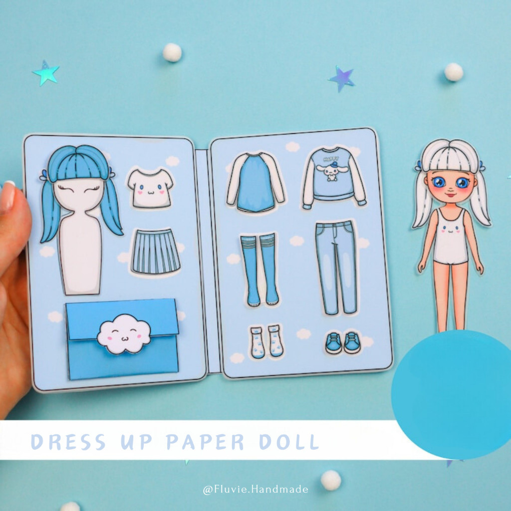 Clothes for Paper Dolls, DIY Activities, Girls Activity Book, Paper ...