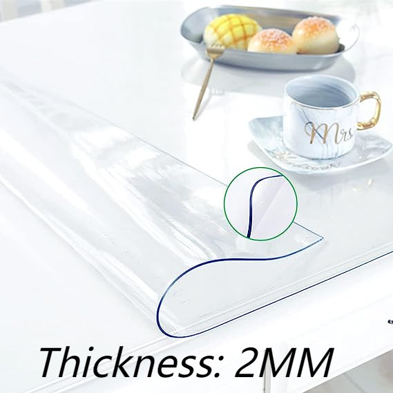 Table Cover Protective Water Proof Transparent Pvc Table Cloth Thick ...