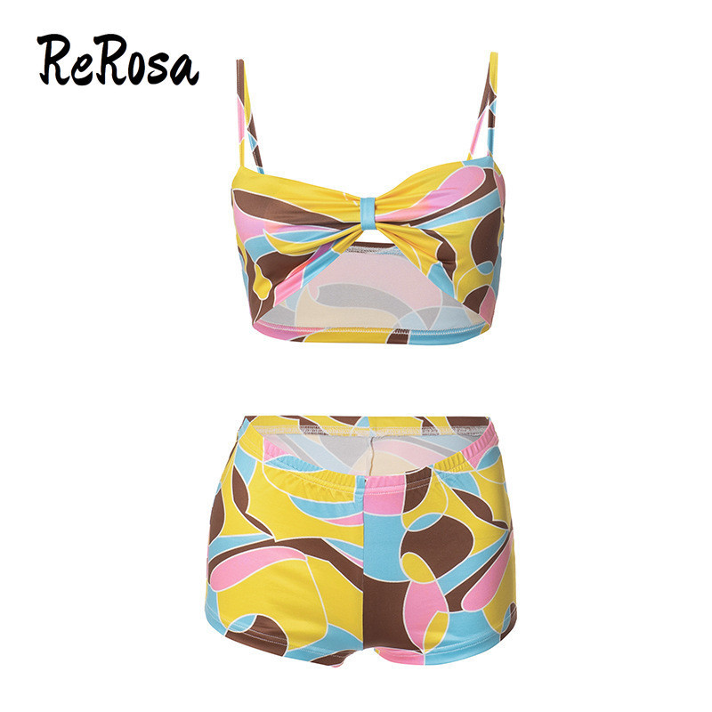 ReRosa Women 2024 Fashion Beach Holiday Causal Print Bikini Set ...