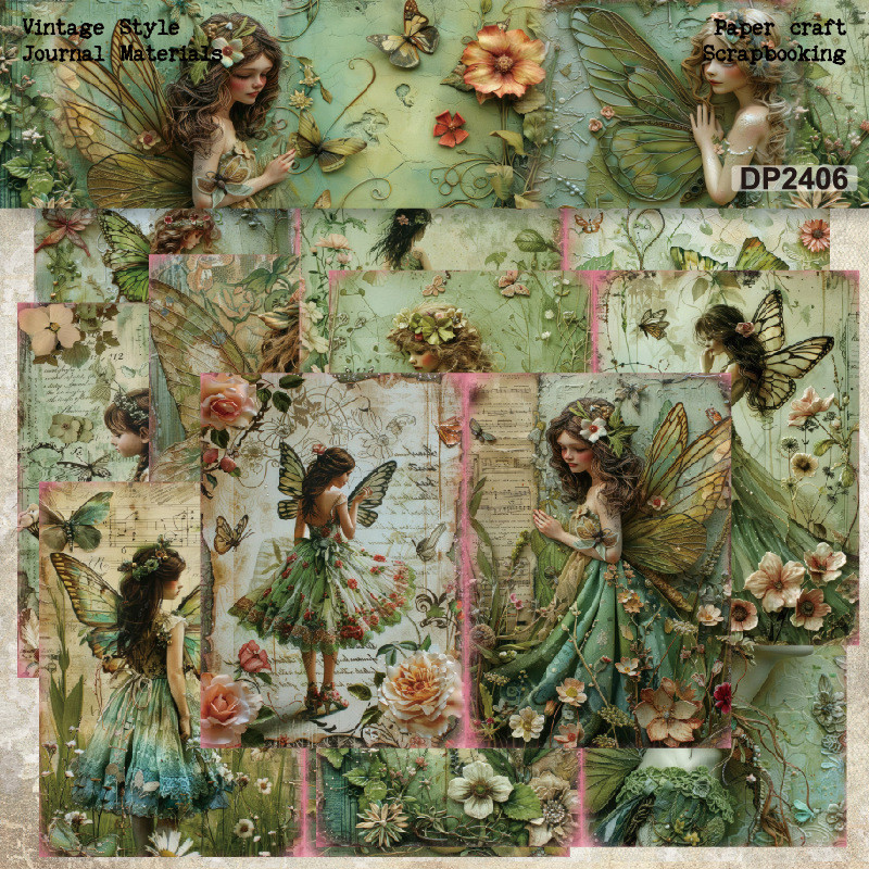 A5 Single-Sided Pattern Paper DIY Photo Album Scrapbook Handbook ...