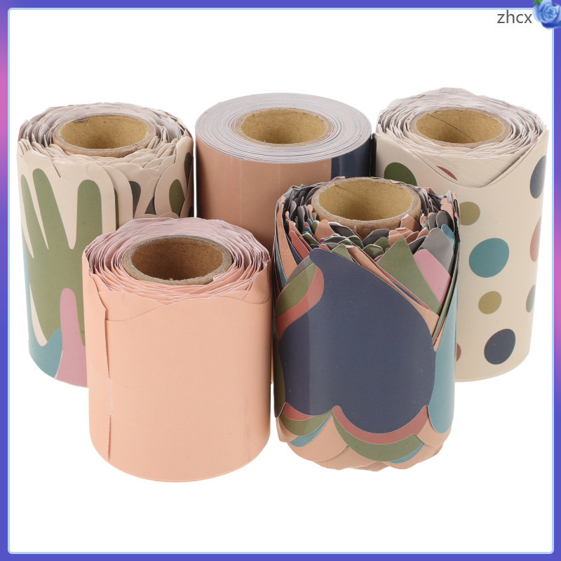 5 Rolls Border Stickers Bulletin Board Paper Classroom Borders Shine ...