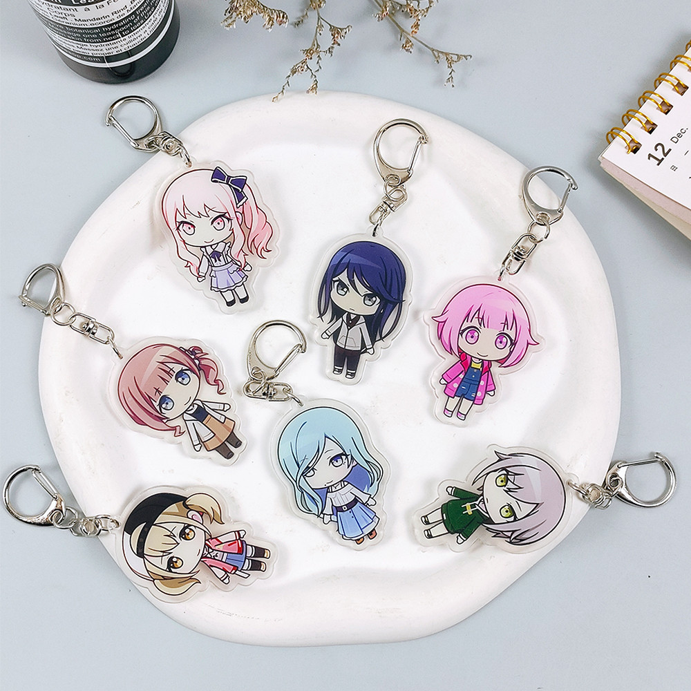 Cartoon Anime Figure Keychain Project Sekai Double Sided Acrylic ...