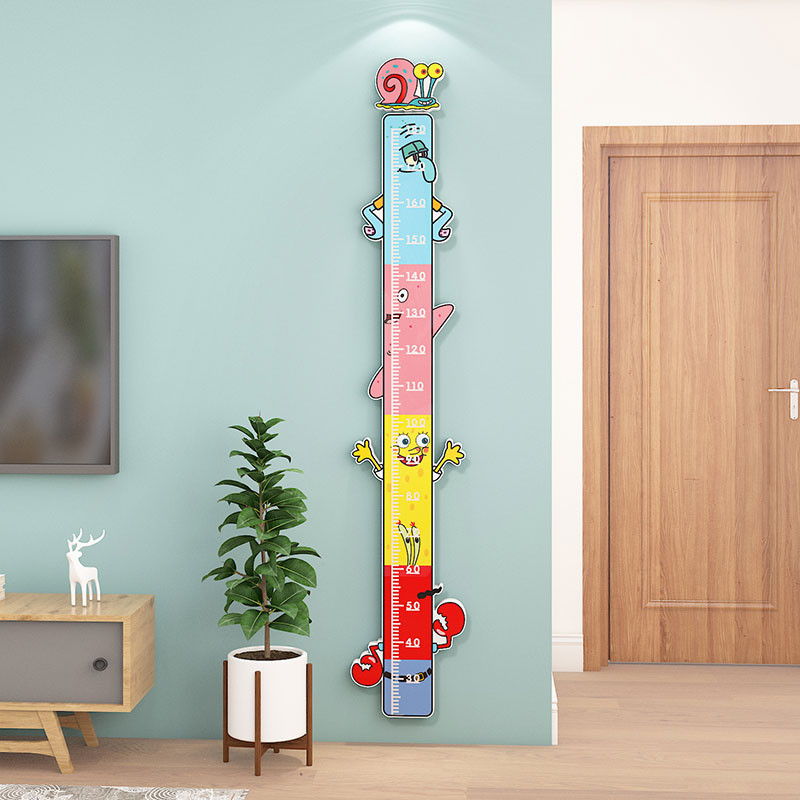 Children's Room Decoration SpongeBob Cartoon Height Wall Sticker Art3d ...