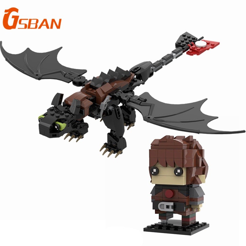 【Toothless Night Fury Dragon】How to Train Your Dragon Building Blocks ...