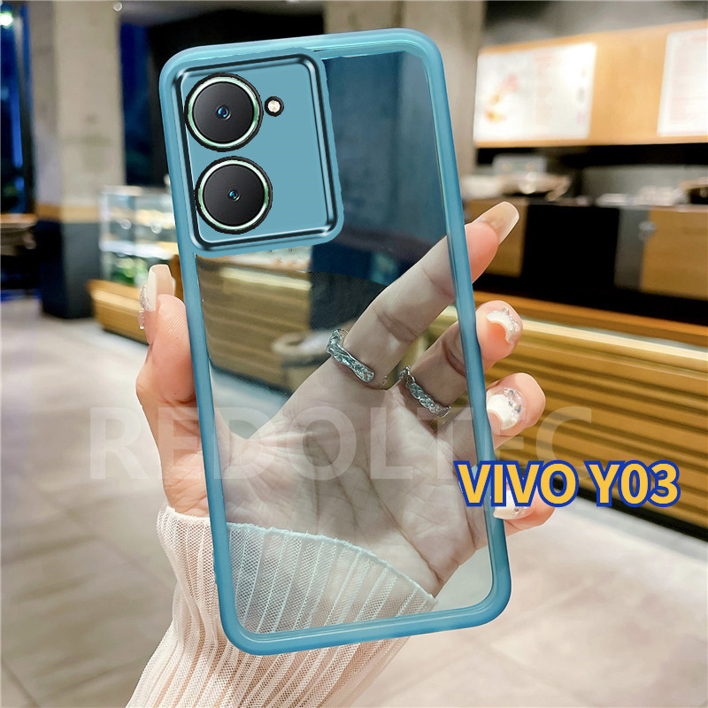 Case VIVO Y03 4G 2024 New Pure Color Thin Transparent Casing VIVO Y03 ...