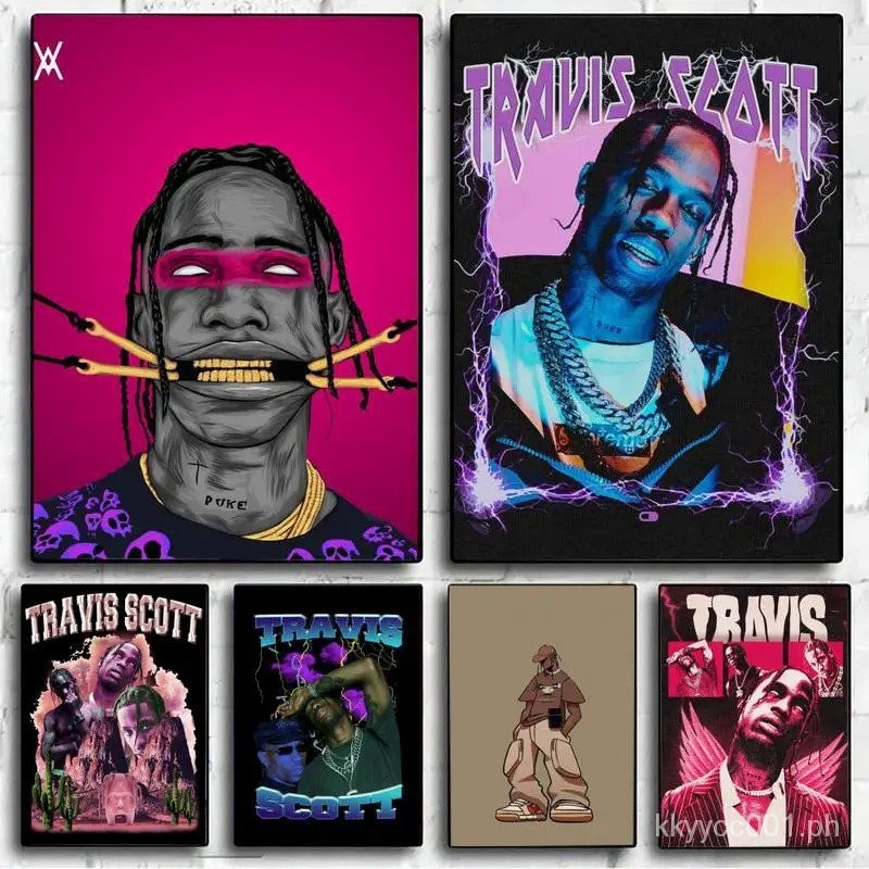 Travis Scott Hip Hop Rapper Posters Kraft Paper Vintage Poster Wall Art ...