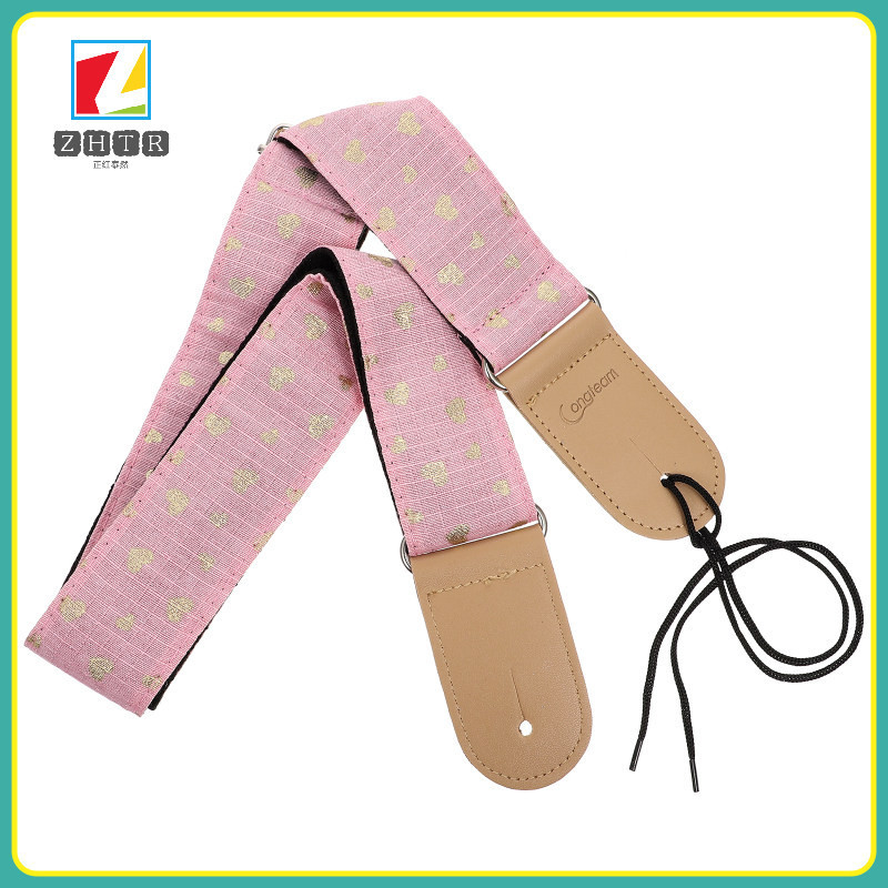 Bass Shoulder Strap Guitar Gitar Back Straps Pink Adjustable Universal