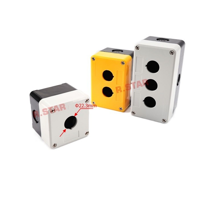 Button box switch control box emergency stop three positions four holes ...