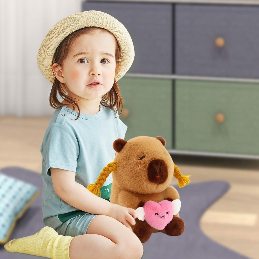 Capybara Plush Toy Kawaii Capybara Hugs Heart Huggable Capybara Stuffed ...