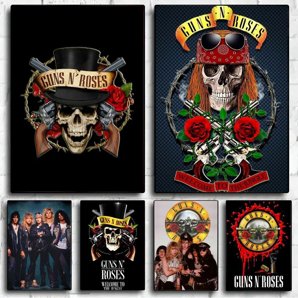 Vintage Rock Music Band G-Guns N Roses Poster No Framed Kraft Club Bar ...