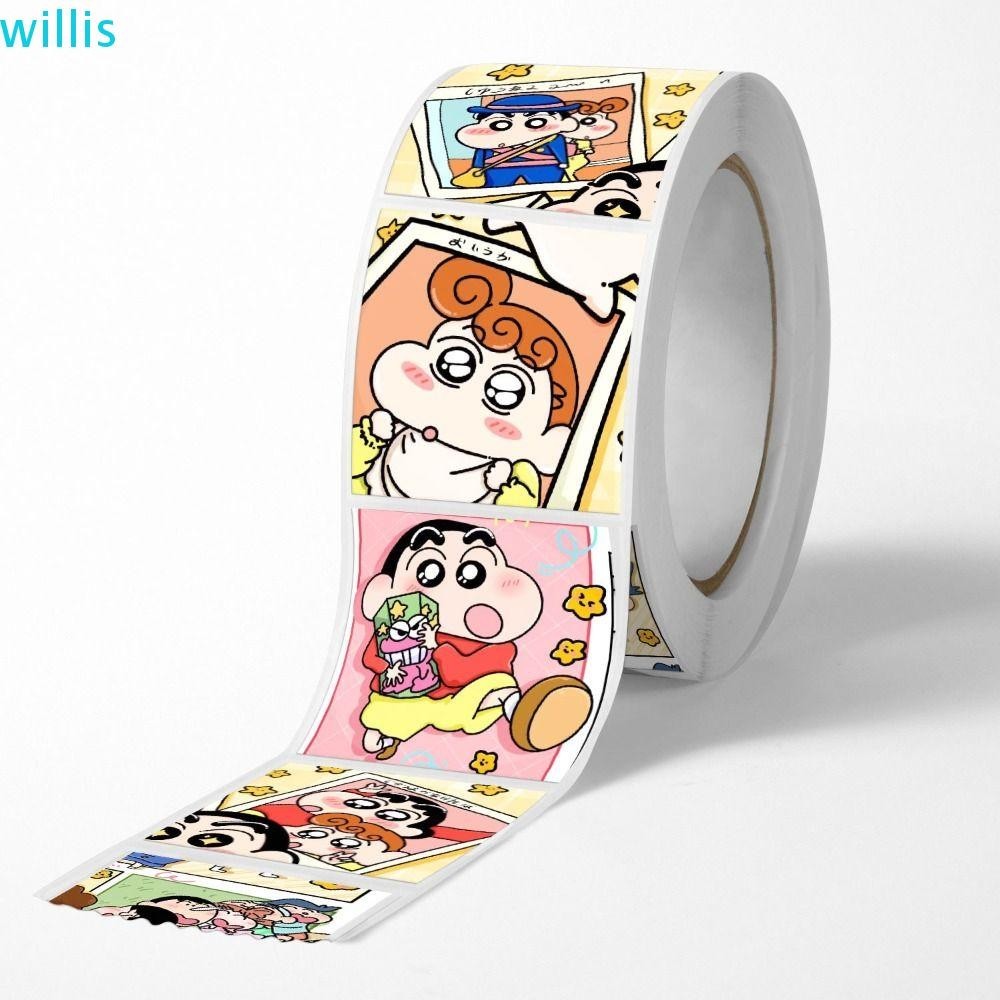 WILLIS Crayon Shin-chan Stickers, Sticky Labels Gifts Decor Crayon Shin ...