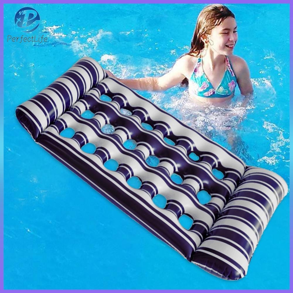 Inflatable Floating Bed PVC Inflatable Water Sleeping Bed Foldable ...