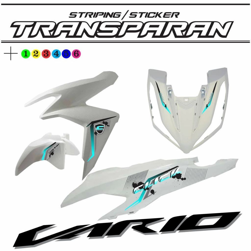 Sticker Motorcycle Striping Sticker Vario 125 FI New 150 exciter Lis ...