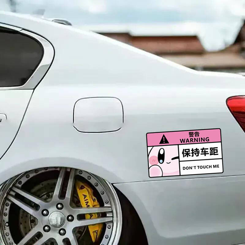 Kirby Car Reflective Warning Stickers Cartoon Novice on the Road Keep ...