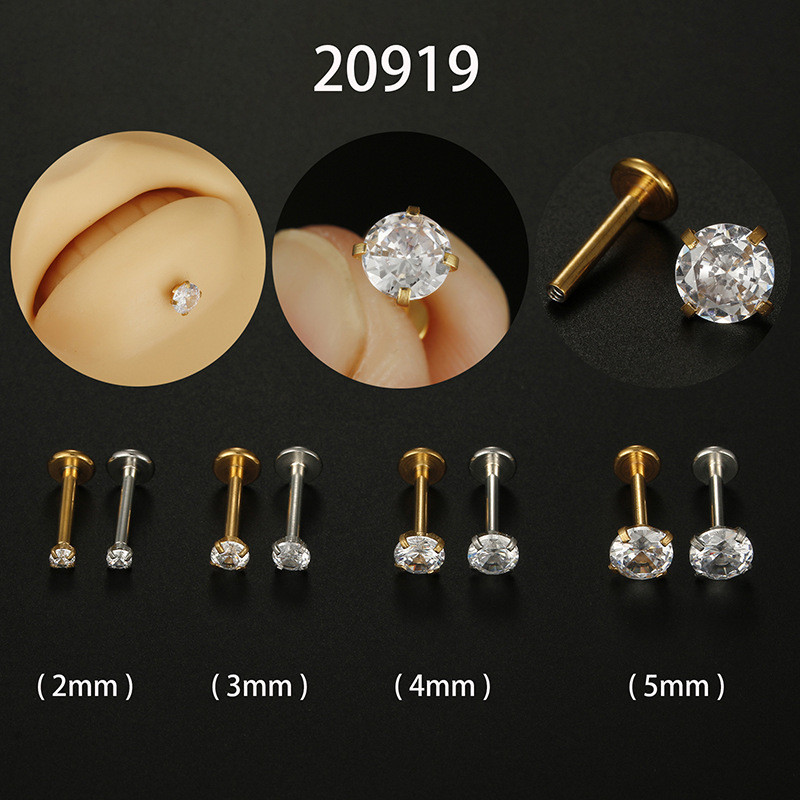 OUFER Piercing Helix 16G Conch Orecchino Cerchio CZ 316L Acciaio Chirurgico Anello Trago Daith Bar Gioielli, Acciaio Inossidabile
