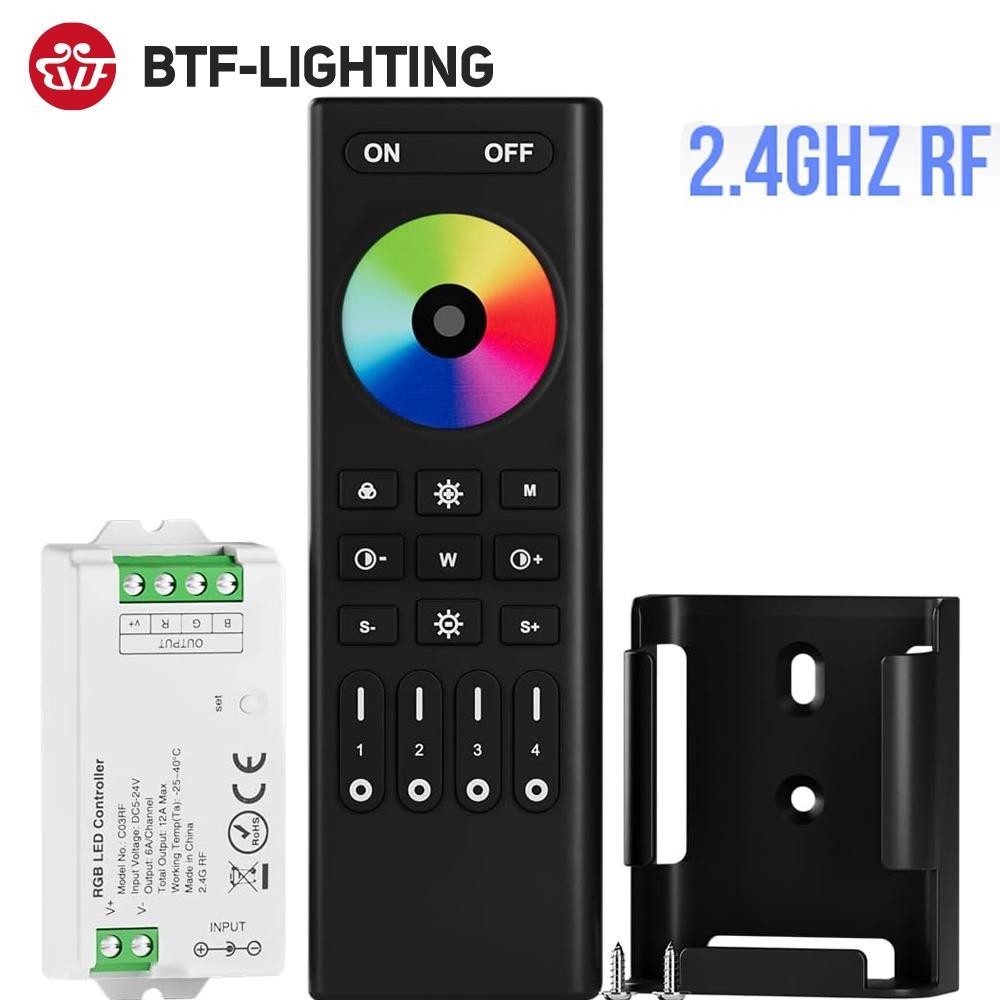 Mini LED Controller Kits 2.4GHz Remote Dimmer, 2/3/4/5/6-pin CCT/RGB ...