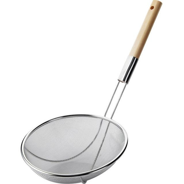 TSMaster Stainless Steel Skimmer Strainer Large Strainer Colander Ladle ...