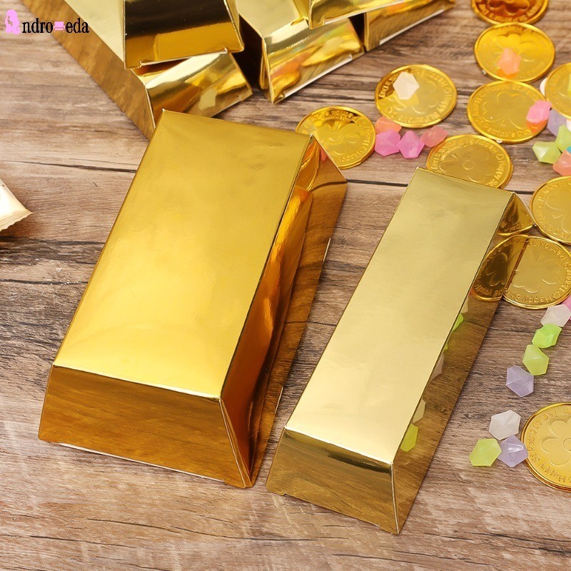 Fake Gold Bar Aluminum Foil Cardboard Golden Simulation Gold Bricks ...