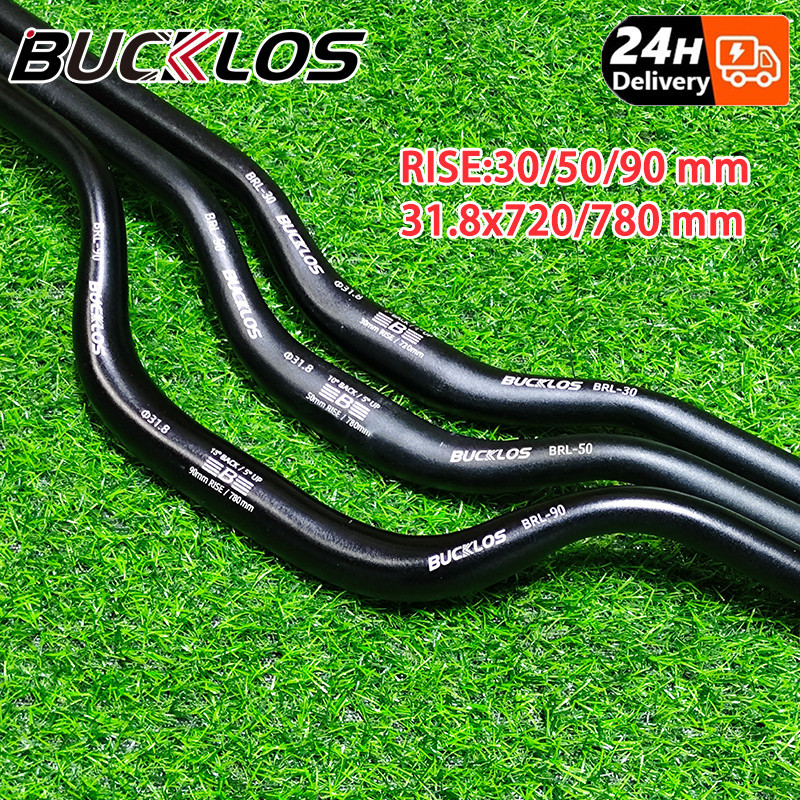 BUCKLOS Handle Bar MTB Rise 90mm 31.8*720/780 mm 30/50mm Handle Bar ...