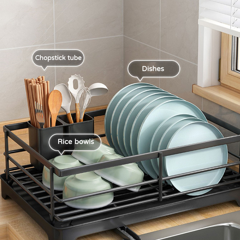 Kitchen Drainer Dish Rack Bowl And Chopstick Storage Drain Rack ...