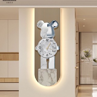 Internet Celebrity Violent Bear Clock Wall Clock Living Room Modern ...