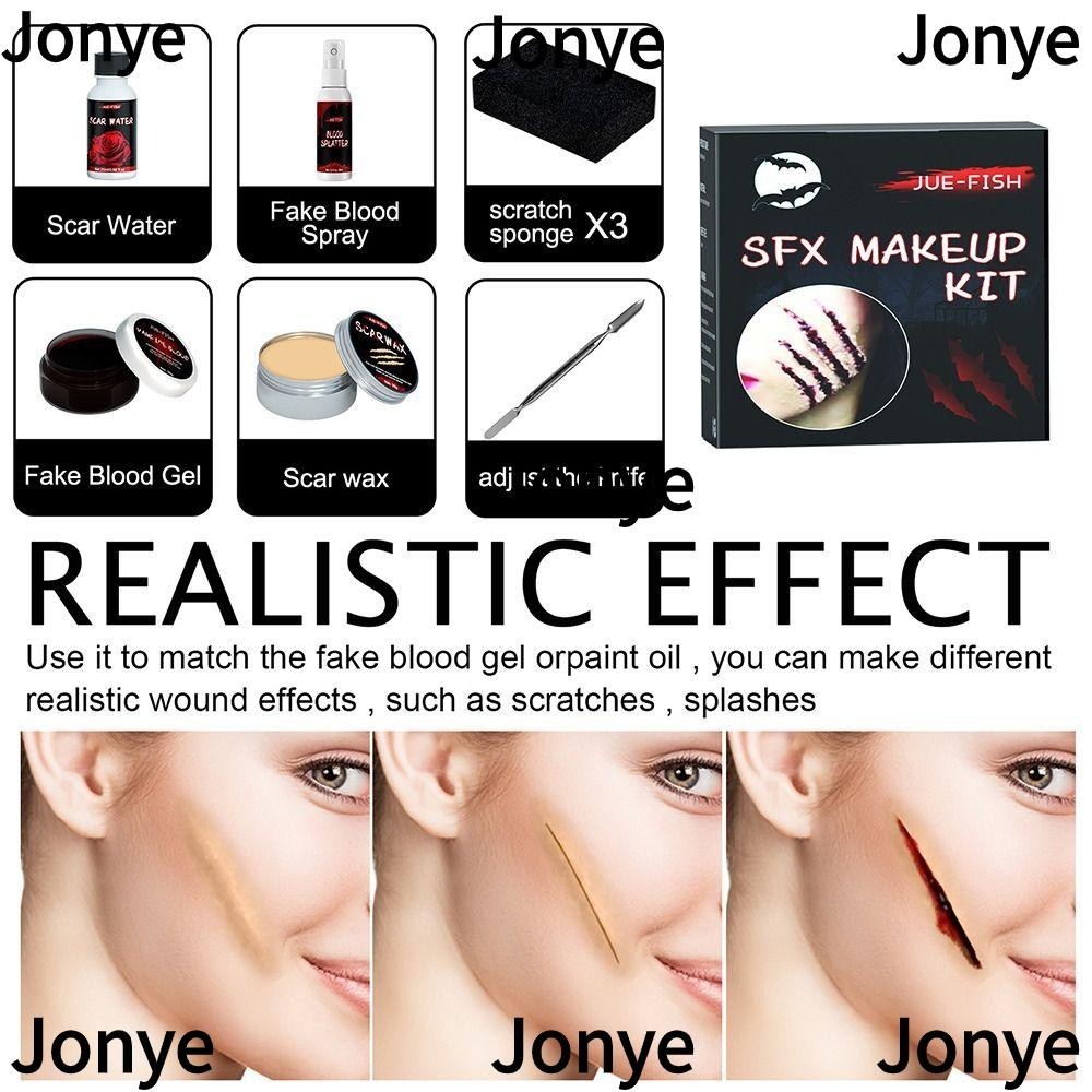 Jonye Prosthetics Makeup Kit Professional Special Effects Sfx Makeup Kit Accessories Cosplay 6927