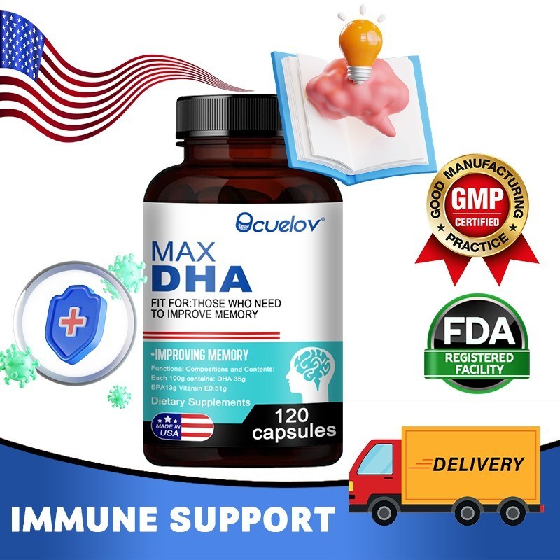 DHA, Brain Supplement for Brain Development, Focus & Concentration, 120 ...