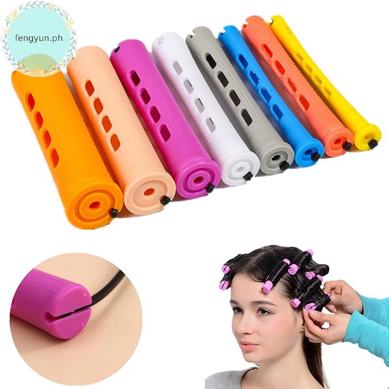 fengyun 12pcs Hair Perm Rods Short Cold Wave Rods Hair Curler No Heat ...