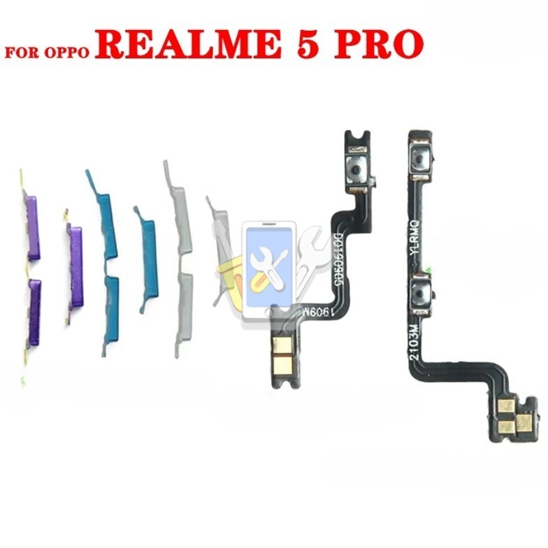 Power Volume On Off Button Flex For OPPO Realme 5 Pro Up Down Side ...