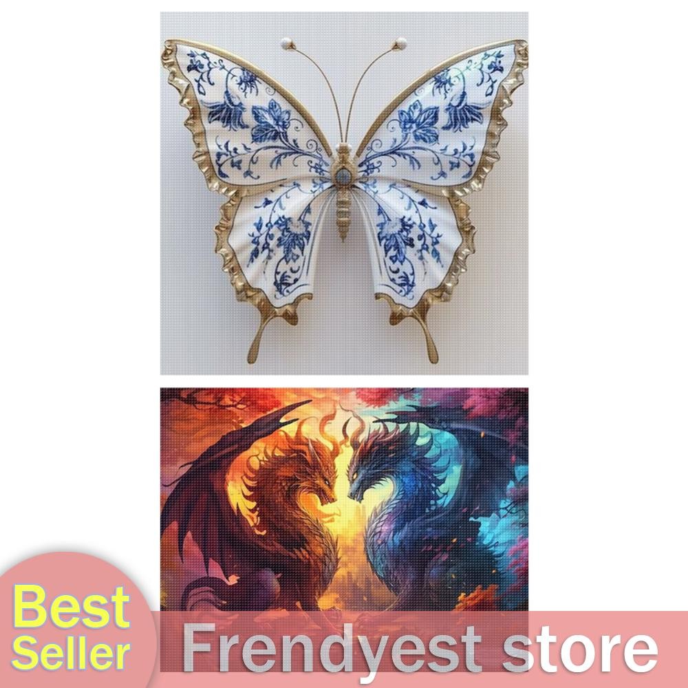Full Embroidery Eco-cotton Thread 14CT Printed Animal Cross Stitch Kit ...