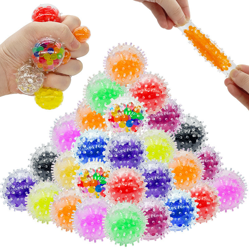 Color Foam Beads Grape Vent Ball Compression Stress Ease Irritable ...