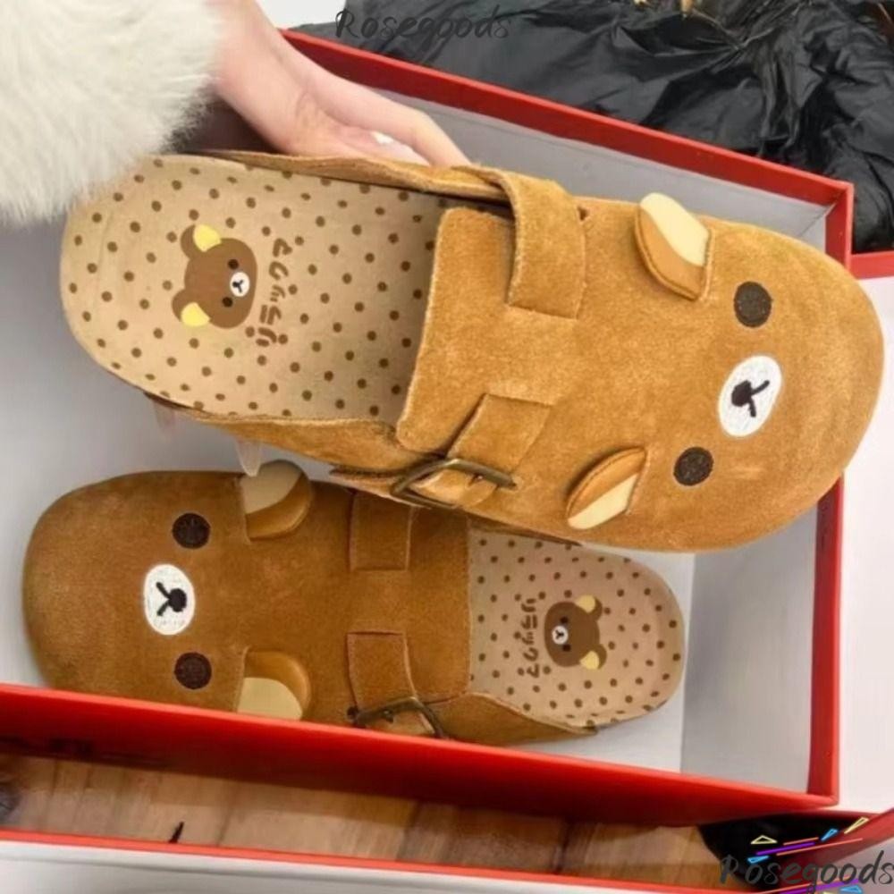 ROSE Rilakkuma Women's Shoes, Thick Bottom Retro Anime Periphery ...