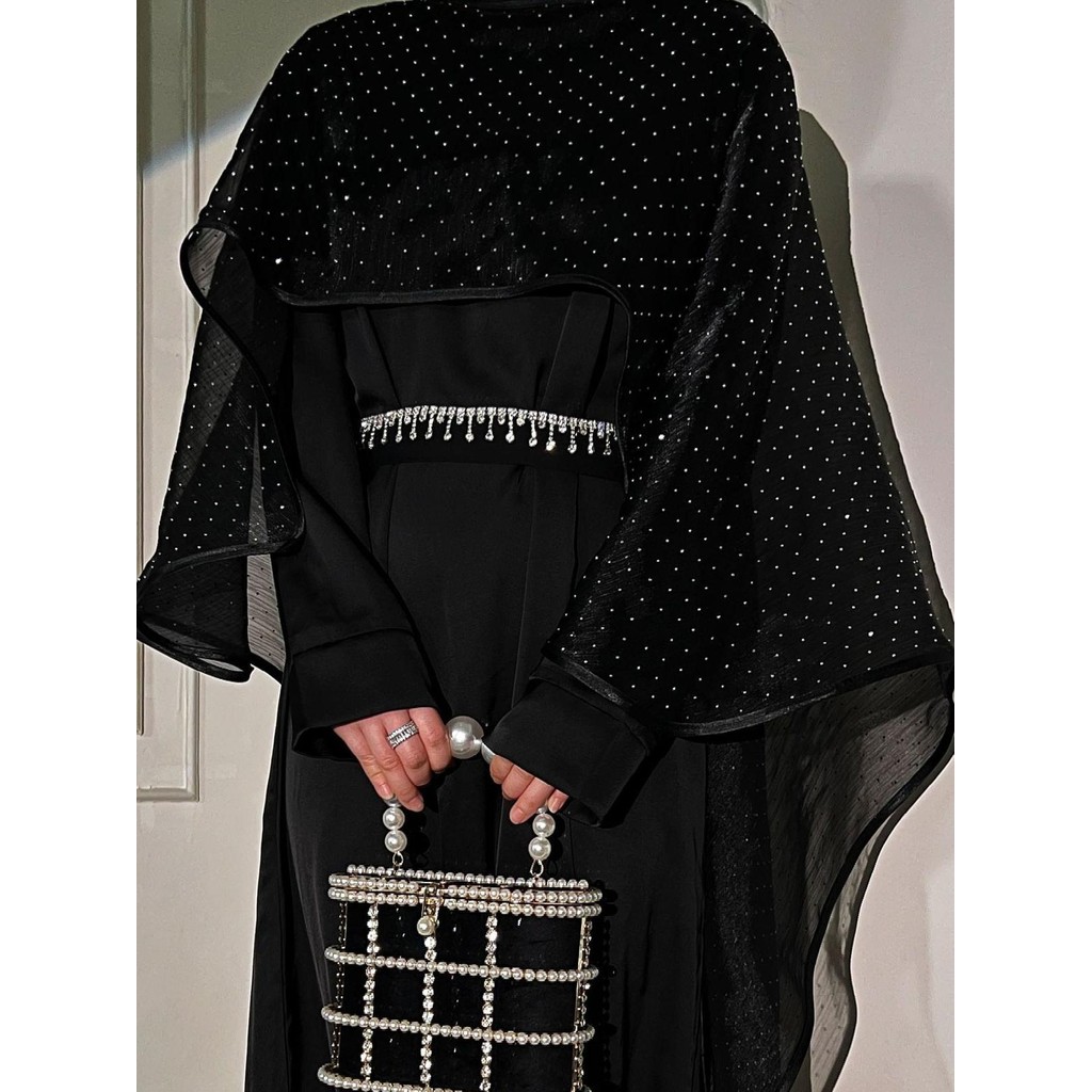 Muslim Clothing Abaya Simple Cloak Robe Starry Sky Robe | Shopee ...