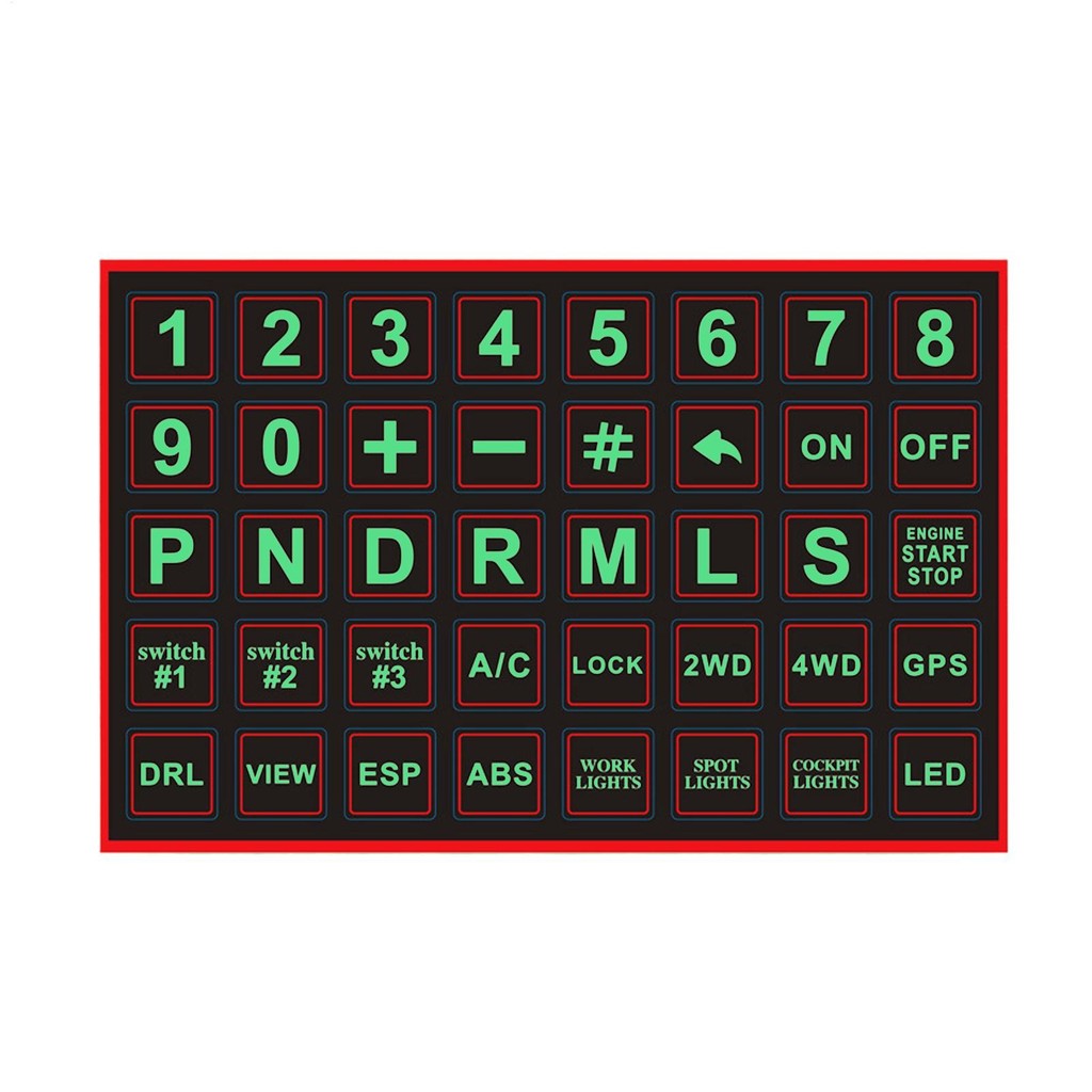 Luminous Car Button Stickers Interior Car Decal Automotive Interior ...