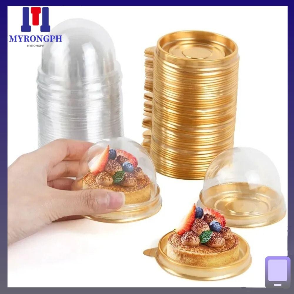 MYRONGPH 50Pcs Dessert Cake Box, Mini Transparent Pastry Baking ...