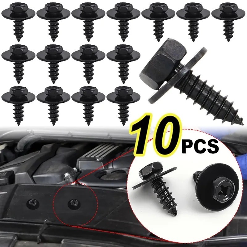 10Pcs Toyota Lexus Metal Hexagonal Self-tapping Screw - Bolt Screw ...