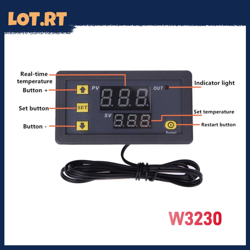 DC 12V AC 110V220V Temperature Controller Switch with Digital Cycle