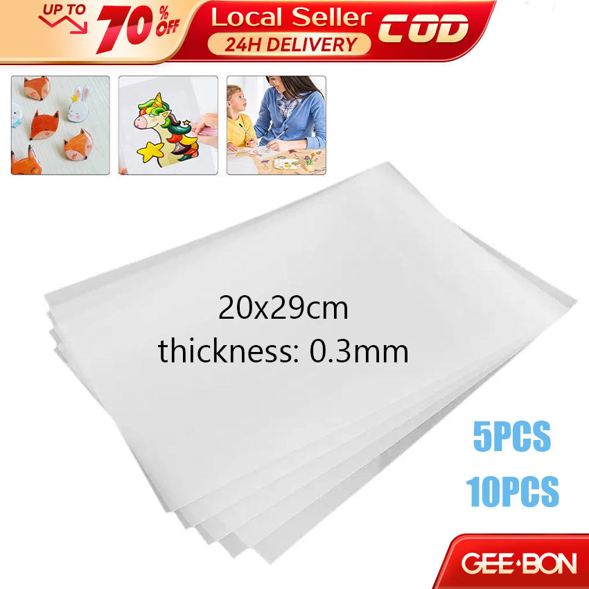 GEEBON 5/10pcs Shrinkable Paper Keychain Making DIY Hanging Charm ...