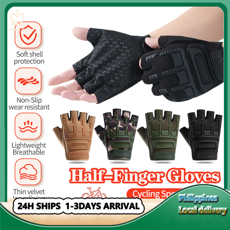 Motorcycle Bike Half Finger Gloves Rider Unisex Gloves For Motor Cycle ...