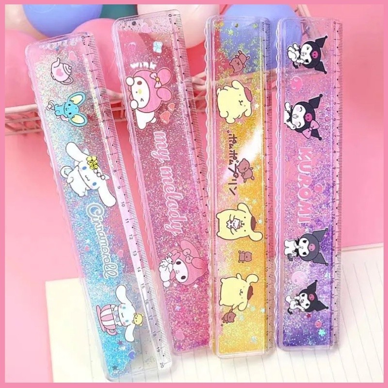 Sanrio Quicksand Student Ruler Cartoon Cute Special Measuring Ruler ...