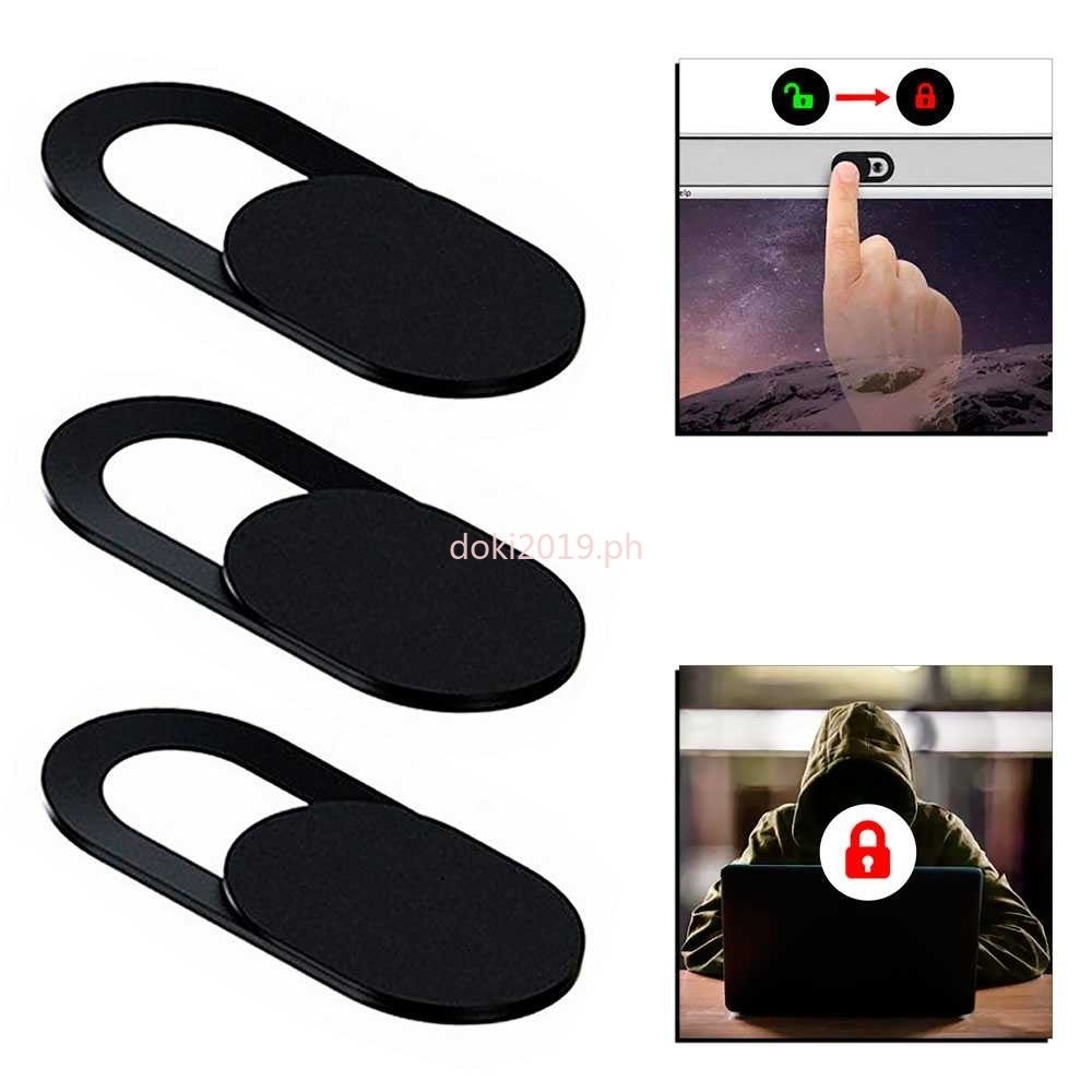 Diona J 3-Pack Webcam Cover Slider - Ultra Thin Camera Shutter For Laptop/PC/Phone