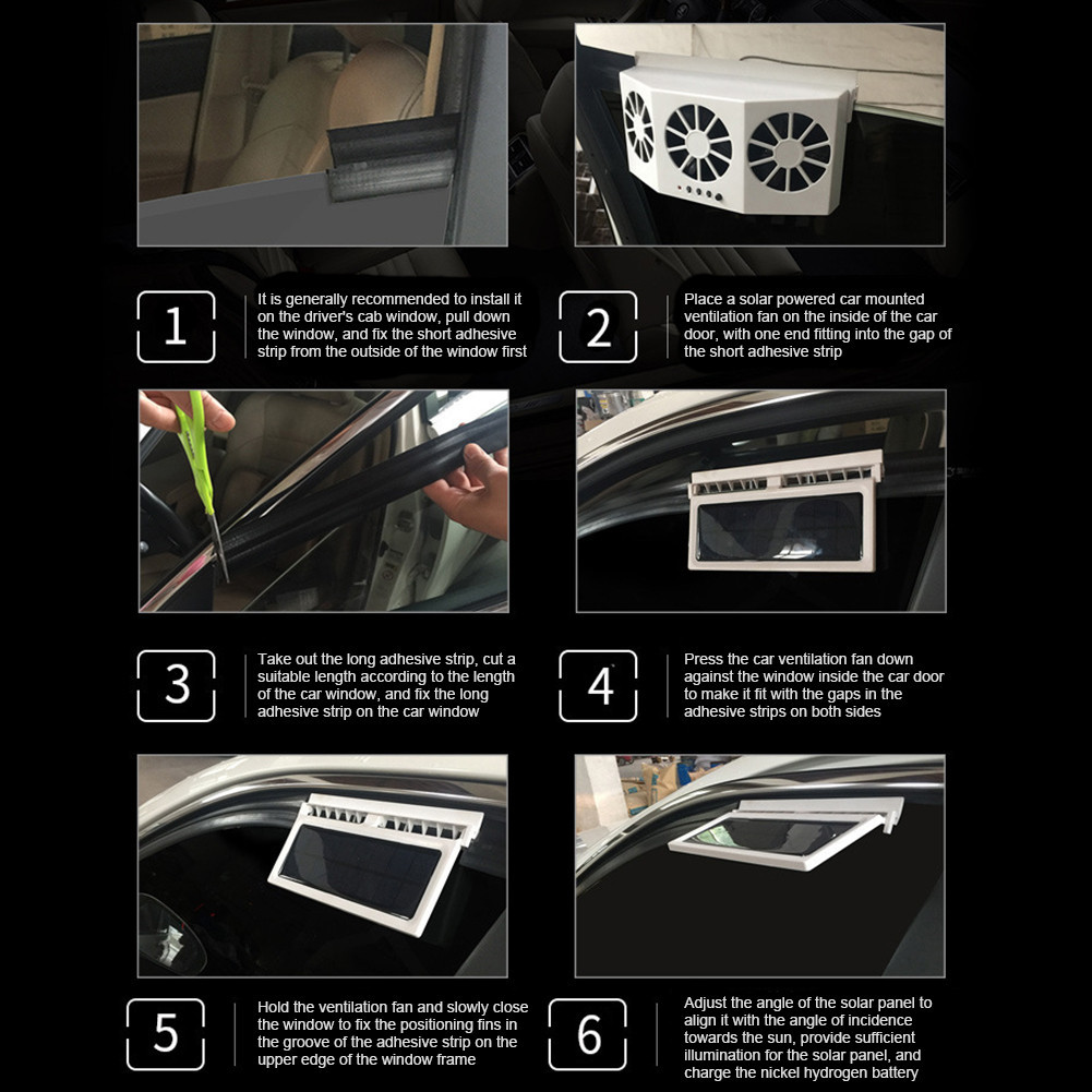 cooling fans Solar Car Ventilator 3 Fans Solar truck exhaust fan air ...