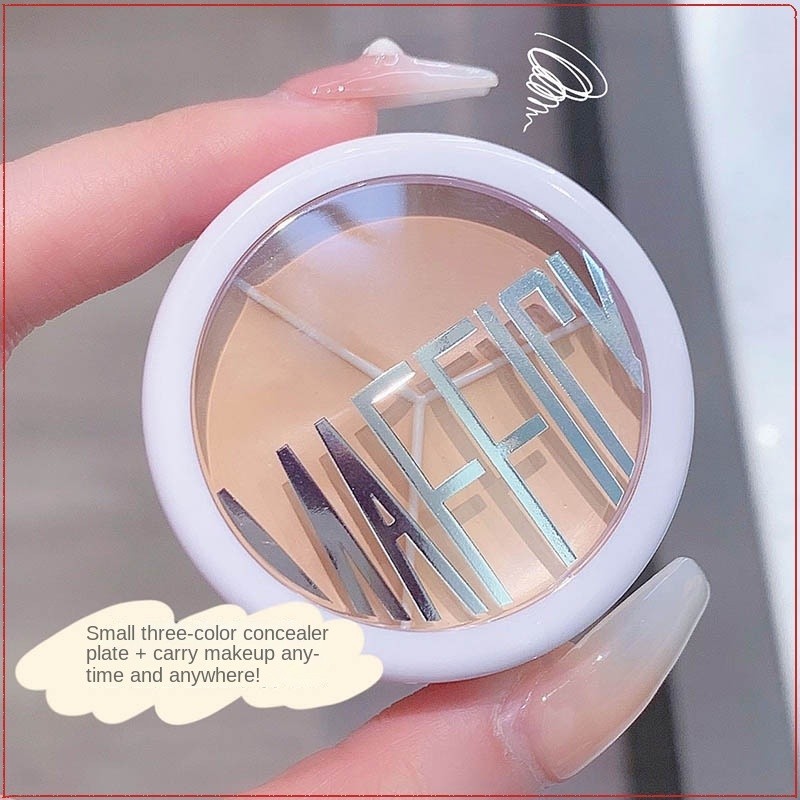 3 Color Concealer Loose Powder Palette Concealer Pro Makeup Face Eye ...