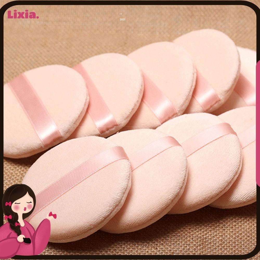 LIXIA Round Cotton Puffs, Round Cotton With Ribbon, Powder Puff Velvet ...