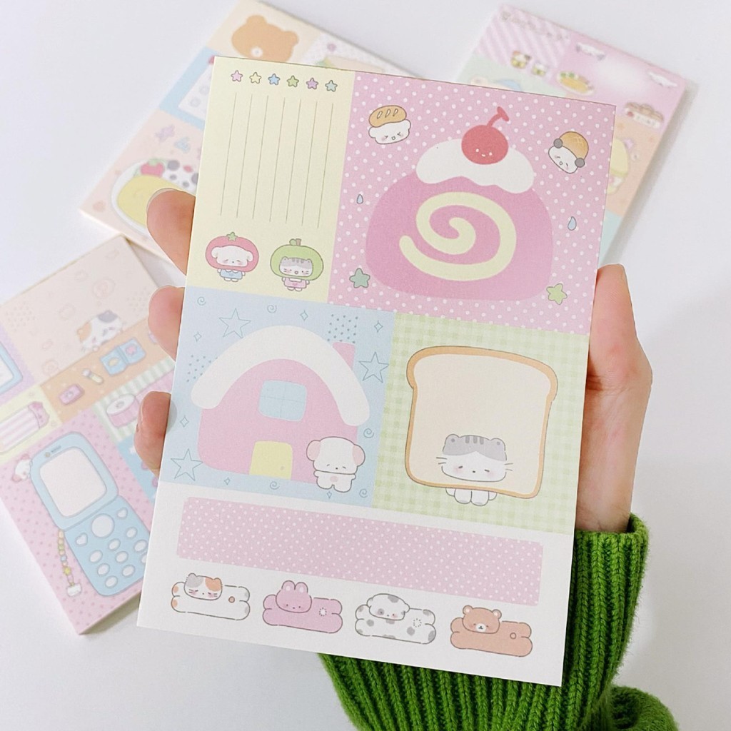 Cdaily|Cartoon Multi-Grid Notepad Material Book Goo Card Material ...