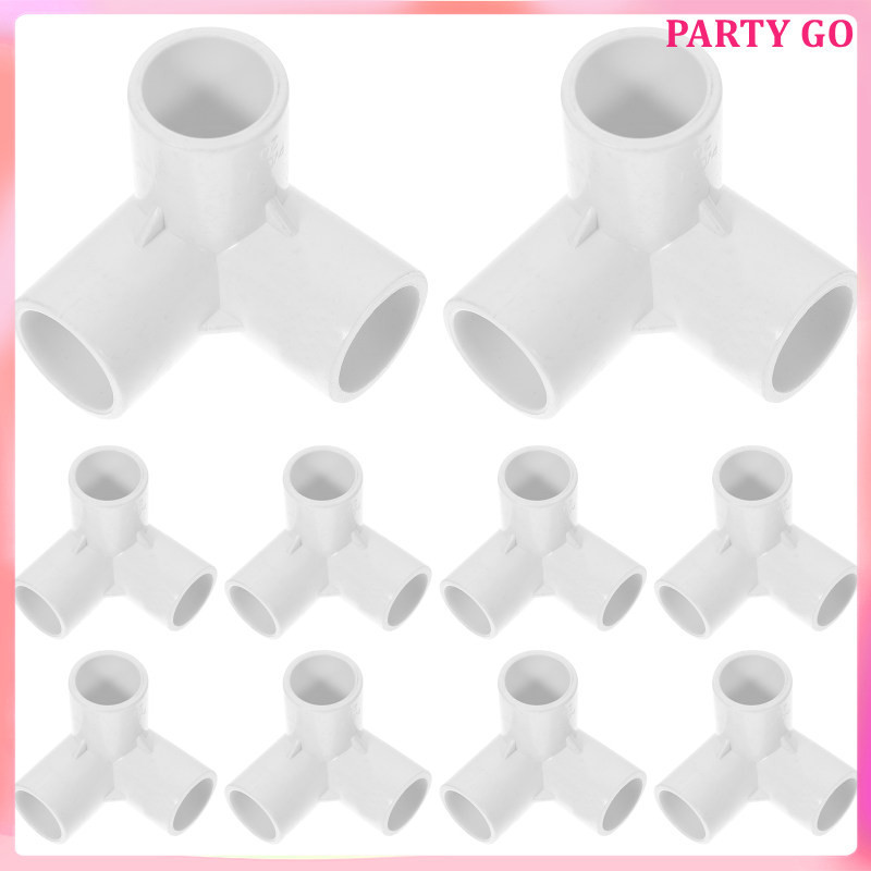 10 Pcs Greenhouse Pvc Fittings Tee Corner Water Pipe Elbow Connector ...