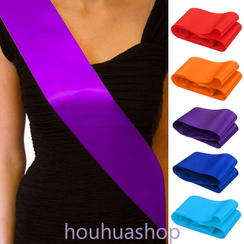 Party ribbon blank wedding bride team satin belt business etiquette ...