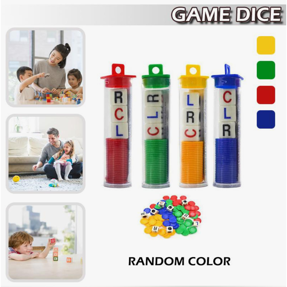 Dice Game 3 Dice+24 Chip Left Center Right For Family Table Games ...