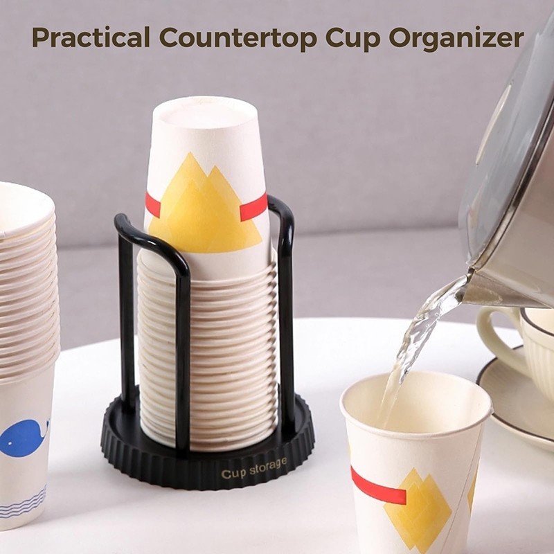 Disposable Cup Storage Holder Rack Shelf Multifunctional Desktop Cup ...