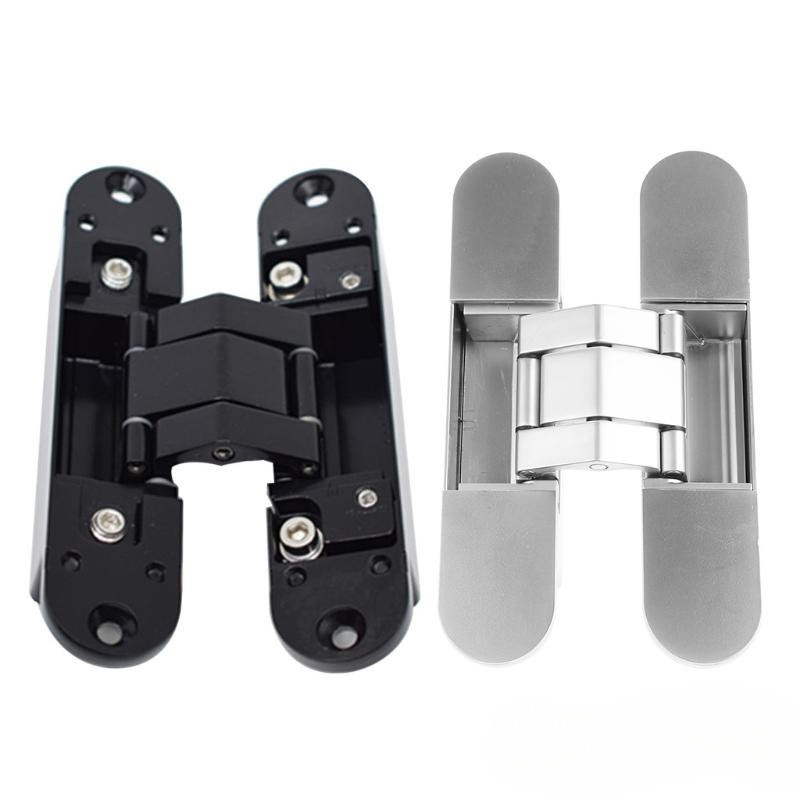 2pcs Hidden Door Hinges Invisible Hinges Concealed Hinges Zinc Alloy 180 Degree Swing Hinge 3 0132